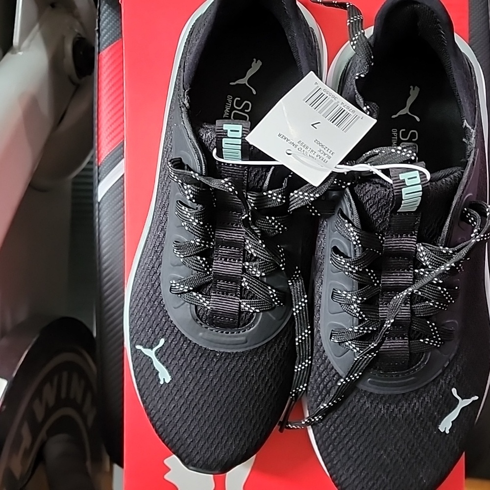 Puma Women's Softride Black Mint Green Sophia Evo Running Sneaker Shoes Sz 7 NWT - Picture 2 of 7